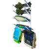 imageStoreYourBoard Beach Chair and Umbrella Wall Storage Rack Metal Adjustable 4 Level Beach Gear Hanger Garage and Home OrganizerWhite
