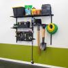 imageStoreYourBoard GTool Pro Storage System Adjustable Garage Wall Mount Organizer With Pegboard ampamp Shelf Yard Shovel Rake Holder Holds 500 Lbs