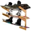 imageStoreYourBoard Timber Wakeboard Wall Rack Wooden Storage Mount Stylish Indoor Display 3 Boards