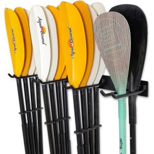 imagePaddle Storage Wall Rack Kayak SUP Canoe Paddles Indoor Organizer Solid Steel Hanging Hooks CompactUltimate