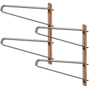 imageStoreYourBoard Avon Wakeboard Storage Rack Wall Mount Water Ski and Wake Surf Board Organizer Natural Wood and Solid Steel Holds 100 lbs2 Levels