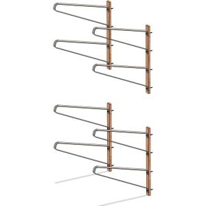 imageStoreYourBoard Avon Wakeboard Storage Rack Wall Mount Water Ski and Wake Surf Board Organizer Natural Wood and Solid Steel Holds 100 lbs4 Levels