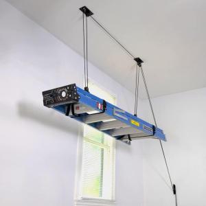 imageStoreYourBoard Ladder Storage Ceiling Pulley System Garage Mount Hoist Heavy Duty Hanging Organizer Holds 150 lbs8 ft  10 ft Ceiling