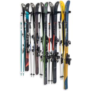 imageStoreYourBoard Lone Peak Ski Storage Rack and Wall Shelf Holds 5 Pairs of Skis and Poles Supports 300 lbs 46 in x 1375 in x 16 inSki Rack
