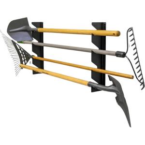 imageStoreYourBoard Shed Tool Organizer Wall Mount Garage Organization Garden Tool Organizer for Shovels and Rakes Solid Steel Holds 100 lbs