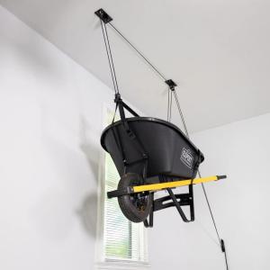 imageStoreYourBoard Wheelbarrow Ceiling Hoist Essential Garage Storage Pulley System 8 ft  10 ft Ceiling8 ft  10 ft Ceiling