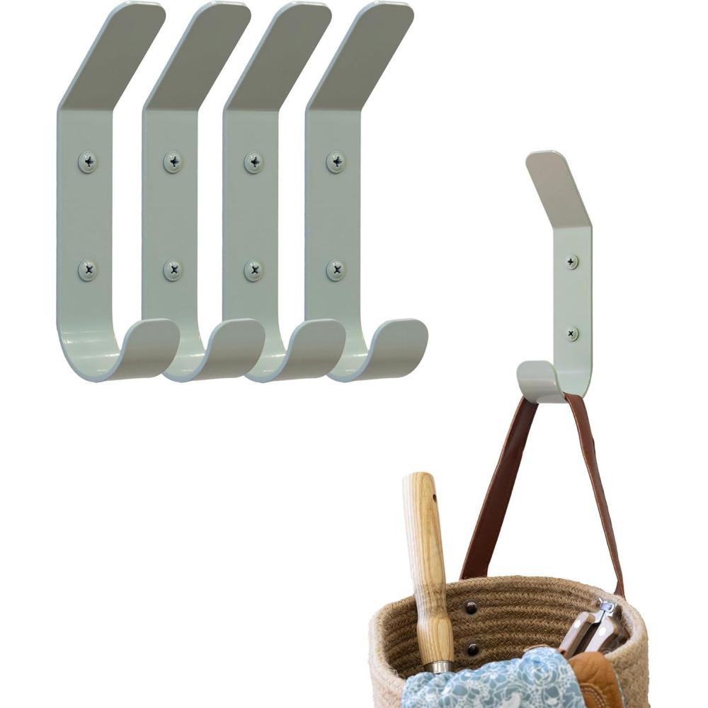 imageStoreYourBoard 4 Pack Wall Hooks for Hanging Decorative ampamp Heavy Duty Coat Wall Hooks Mount Set Holds 30 lbs Each Outdoor 65quot x 12quot x 2quotCactus