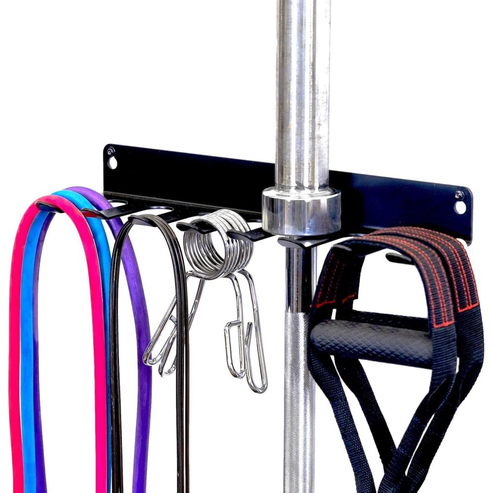 imageStoreYourBoard Home Gym Equipment Storage Rack Wall Mount Hanging Organizer Fitness Accessories Workout Bands Jump Ropes Yoga Foam Roller Belts Solid Metal Exercise Gear Hooks