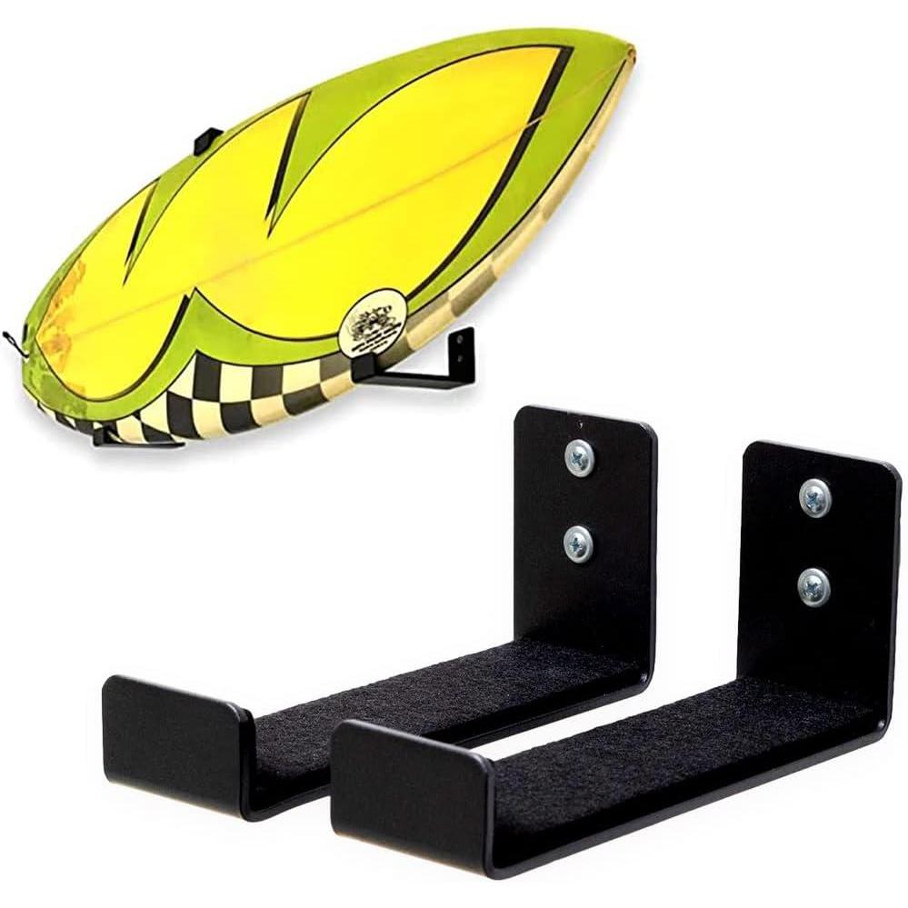 imageStoreYourBoard Naked Surf  The Original Minimalist Surfboard Rack HeavyDuty Black Aluminum Surf Board Wall Hangers for Display ampamp Storage Surfboard Wall Mount Holds 30 lbs