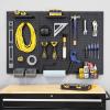 imageHeavyDuty Pegboard Wall Kit 13 Lockable Attachments Garage Organization ampamp Storage 2 Panel Pegboard System Solid Steel Holds 300 lbs 34 in x 32 in3 Panel