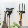 imageStoreYourBoard BLAT Tool Wood Yard Tool Organizer Solid Steel Holds 125 lbs Garage Wall Mount Hooks for Shovels Rakes Brooms Garden Hoses LargeSmall  2 Pack