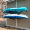 imageStoreYourBoard GKayak Wall Storage Rack  HeavyDuty Outdoor Kayak Rack for 2 Boats Adjustable Wall Mount Hanger Holds 200 lbs Silver 265 L x 4 W x 30 HOutdoor  2 Kayaks