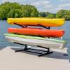 imageTeal Triangle Freestanding Kayak Storage Rack  4 Kayak Storage Rack ampamp Canoe Rack  Kayak Stand for Outdoor and Indoor  Premium Canoe and Kayak Holder  Adjustable Kayak Storage StandBlack