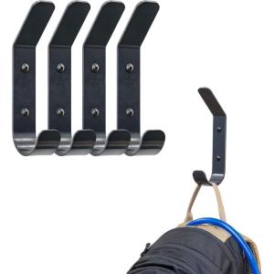 imageStoreYourBoard 4 Pack Wall Hooks for Hanging Decorative ampamp Heavy Duty Coat Wall Hooks Mount Set Holds 30 lbs Each Outdoor 65quot x 12quot x 2quotDeep Water