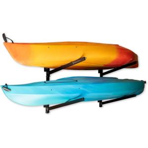 imageStoreYourBoard GKayak Wall Storage Rack  HeavyDuty Outdoor Kayak Rack for 2 Boats Adjustable Wall Mount Hanger Holds 200 lbs Silver 265 L x 4 W x 30 HIndoor  2 Kayaks