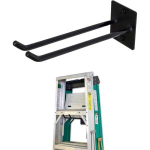 imageStoreYourBoard Ladder Storage Wall Hook  Heavy Duty Steel Ladder Hanger for Garage Wall Holds 23 Ladders Ladder Hooks for Wall Mount Supports up to 50 lbs