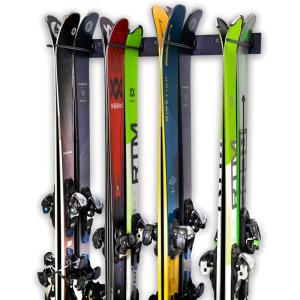 imageStoreYourBoard Ski Wall Storage Rack  Ski Rack Wall Mount Holds 8 Pairs HeavyDuty Steel Ski Holders for Wall SpaceSaving Ski Rack for Garage ampamp Home Holds Up to 200 lbs8 Skis