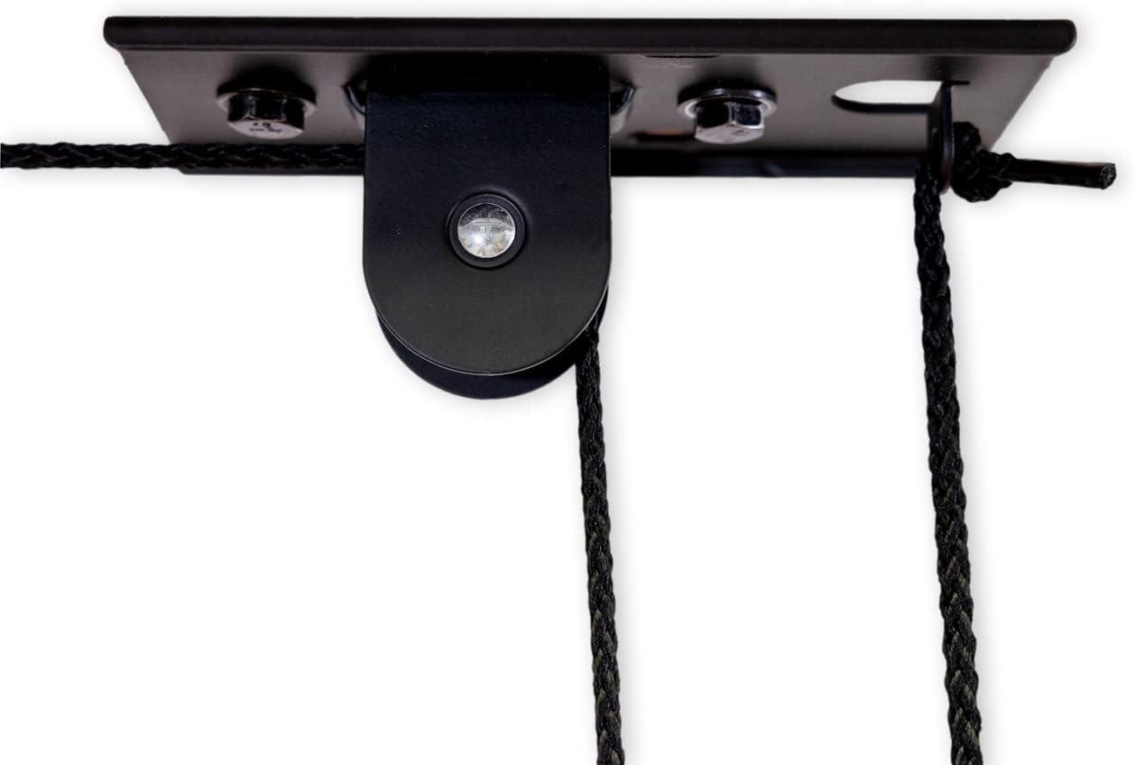 imageStoreYourBoard Cargo Box Pulley System  HeavyDuty Garage Hoist Lift for Rooftop Carriers  Garage Storage ampamp Garage Organization Ceiling Hoist with Pulley  Holds 150 lbs  Fits 1014 ft Ceilings10 ft  14 ft Ceiling