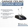 imageStoreYourBoard Cargo Box Pulley System  HeavyDuty Garage Hoist Lift for Rooftop Carriers  Garage Storage ampamp Garage Organization Ceiling Hoist with Pulley  Holds 150 lbs  Fits 1014 ft Ceilings1014 ft Ceiling