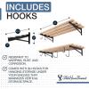 imageStoreYourBoard 24 Inch Heavy Duty Shelf Brackets Set of 3 for 2 x 8 DIY Garage Wall Shelf Holds 450 lbs Solid Steel Includes 5 Hooks for Hanging Storage 2375quot x 1quot x 95quot 3Pack2 x 4