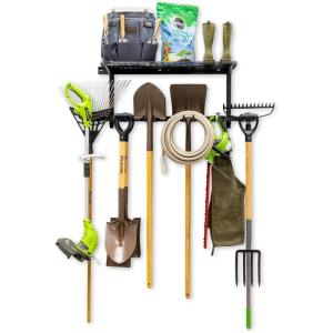 imageStoreYourBoard Tool Max Garage Storage Rack Shelf  Adjustable Wall Mount Garage Tool Organizer Heavy Duty Steel Tool Rack with Shelf Holds up to 300 lbs