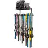 imageStoreYourBoard Solitude Ski Wired Storage Rack and Shelf Wall Mount Organizer Holds 10 Pairs of Skis and Accessories Heavy Duty Supports 300 lbs