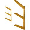 imageStoreYourBoard Timber Snowboard Wall Rack Indoor Storage Solid Natural Wood 3 Boards
