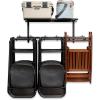 imageGChair Storage Rack with Wire Storage Shelf  Folding Chair Rack for Home amp Garage Organization Chair Hangers for Folding Beach Patio amp Camping Chairs Heavy Duty Steel Holds 300 lbs