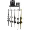 imageStoreYourBoard Solitude Ski Wired Storage Rack and Shelf Wall Mount Organizer Holds 10 Pairs of Skis and Accessories Heavy Duty Supports 300 lbs