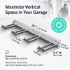 image:imageStoreYourBoard 36 Garage Tool Organizer Wall Mount  Garden Tool Organizer System  Heavy Duty Garden Tool Storage Rack for Yard Tools Rakes Shovels 250lbs Garage Organization  4 PVC Coated HooksGRAY