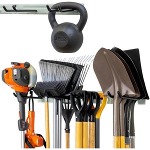 image:imageStoreYourBoard 36 Garage Tool Organizer Wall Mount  Garden Tool Organizer System  Heavy Duty Garden Tool Storage Rack for Yard Tools Rakes Shovels 250lbs Garage Organization  4 PVC Coated HooksCACTUS