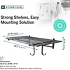 image:imageStoreYourBoard Garage Wall Shelf 2x6 ft Holds 500 lb 6 Hooks 2 PackBlack