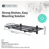 image:imageStoreYourBoard Garage Wall Shelf 2x6 ft Holds 500 lb 6 Hooks 2 PackBlack