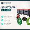 image:imageStoreYourBoard Garage Wall Shelf 2x6 ft Holds 500 lb 6 Hooks 2 PackBlack