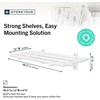 image:imageStoreYourBoard Garage Wall Shelf 2x6 ft Holds 500 lb 6 Hooks 2 PackWhite