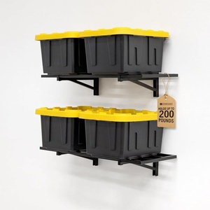 image:imageStoreYourBoard Garage Wall Shelf 2x6 ft Holds 500 lb 6 Hooks 2 PackBlack