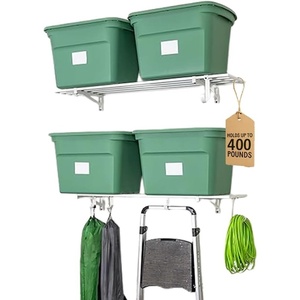 image:imageStoreYourBoard Garage Wall Shelf 2x6 ft Holds 500 lb 6 Hooks 2 PackWhite